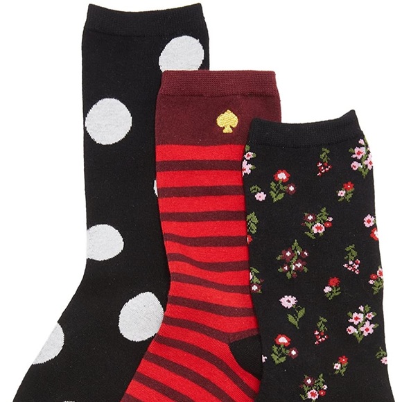 KATE SPADE In Bloom Floral 3-Pack Sock Set NWT - Picture 4 of 5